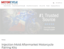 Tablet Screenshot of motorcyclefairingsusa.com